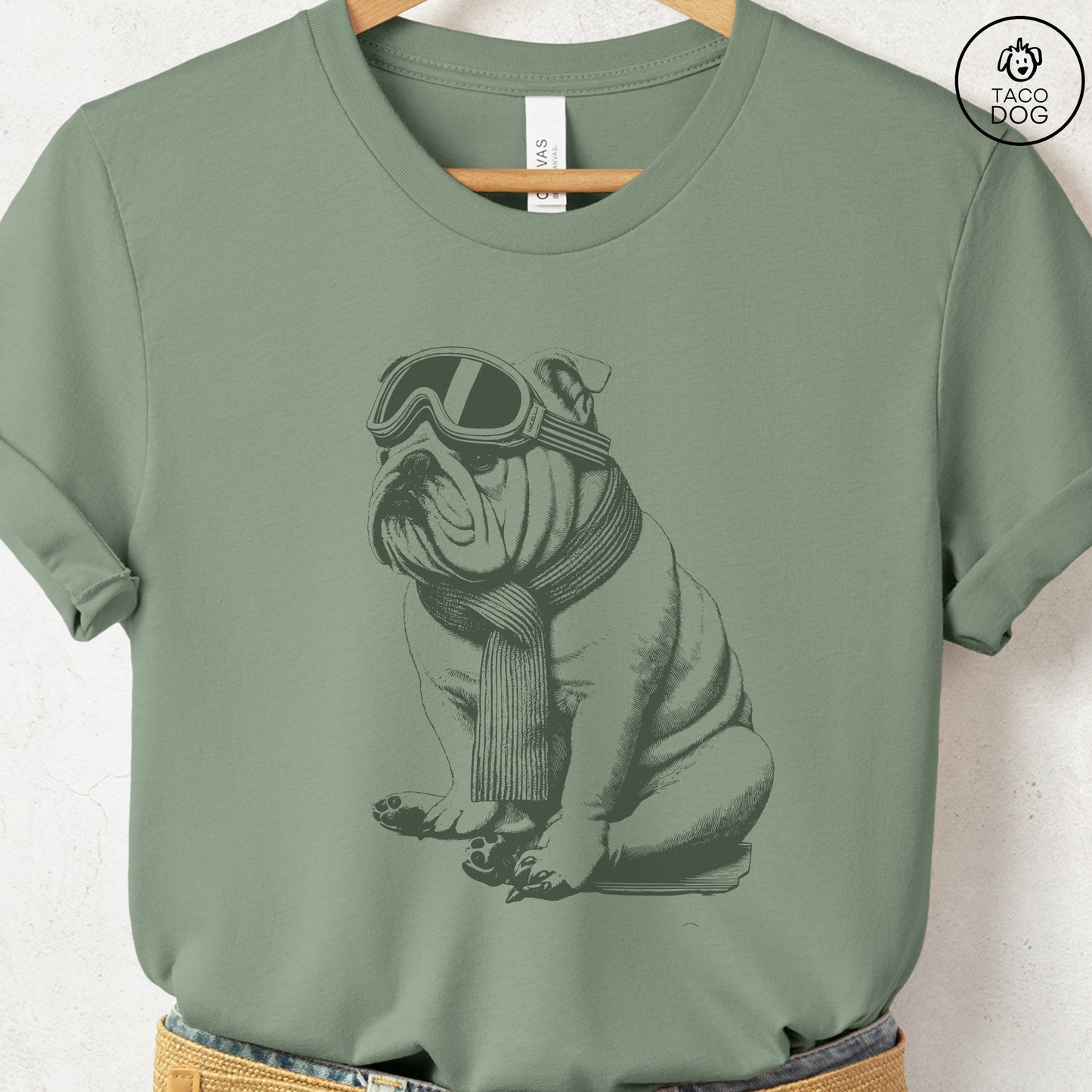 English Bulldog Winter Sport T-Shirt