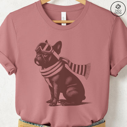 French Bulldog Frenchie Winter Sport T-Shirt