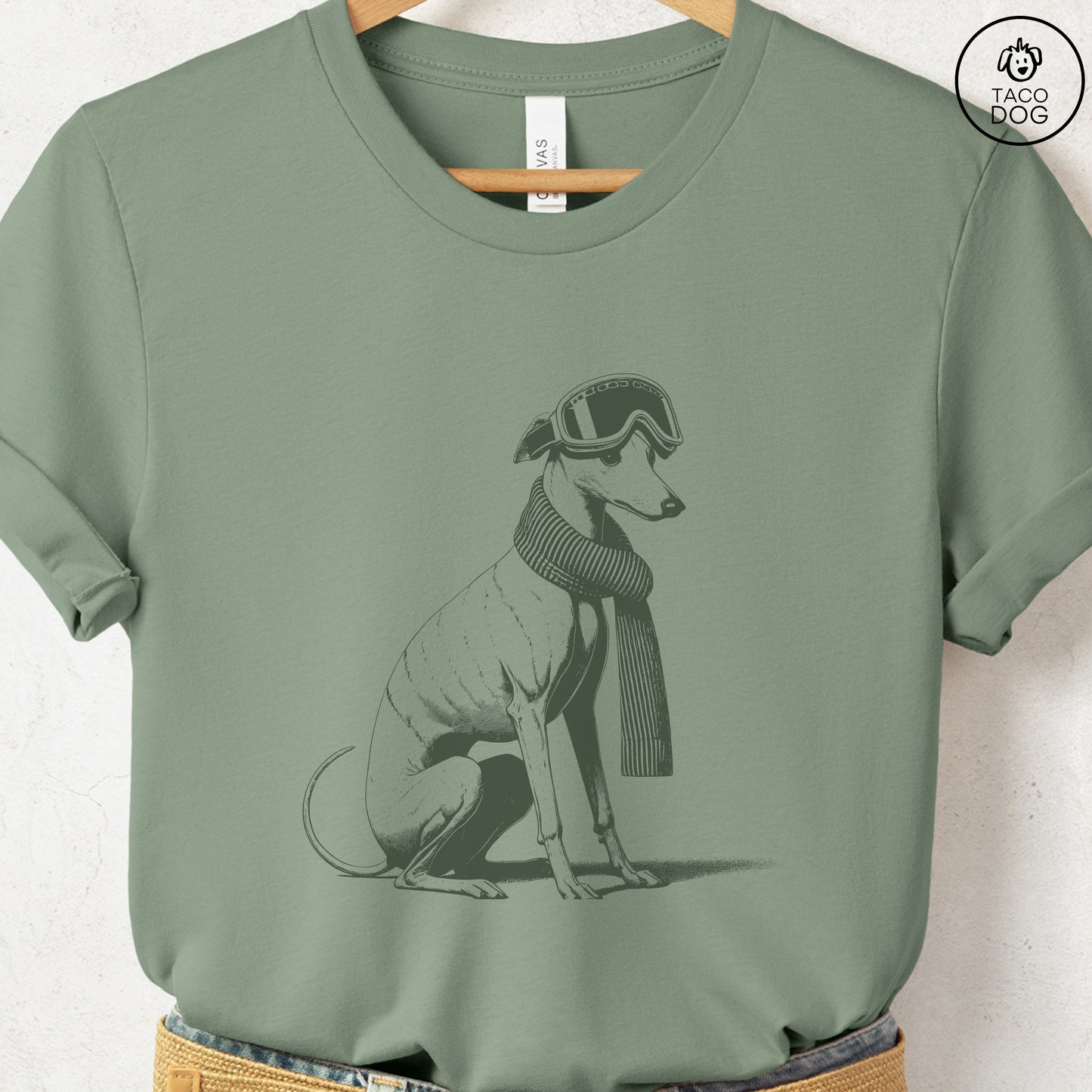 Italian Greyhound Whippet Winter Sport T-Shirt