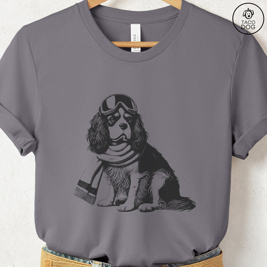 Cavalier King Charles Spaniel Winter Sport T-Shirt Storm Taco-Dog