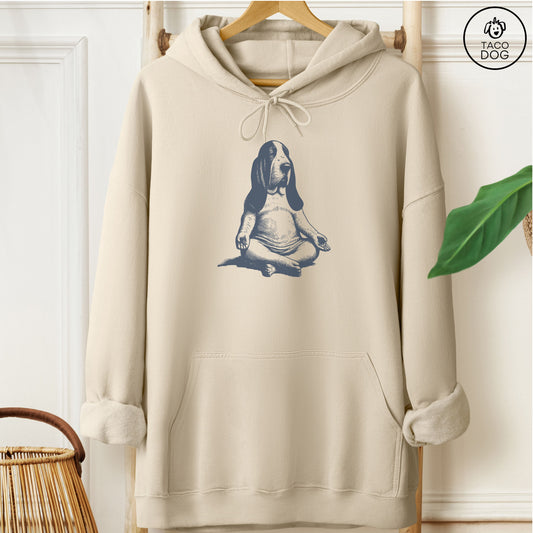 Basset Hound Meditate Yoga Hoodie