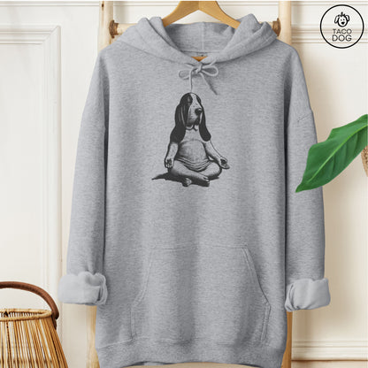 Basset Hound Meditate Yoga Hoodie