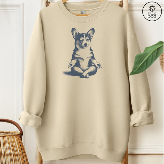 Corgi Meditate Yoga Sweatshirt