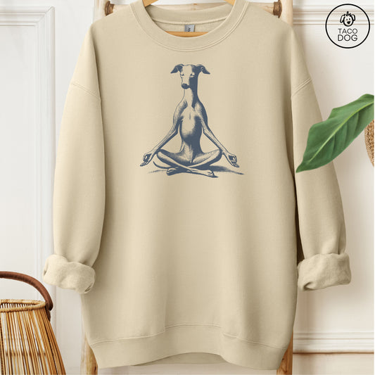 Italian Greyhound Whippet Meditate Yoga Sweatshirt
