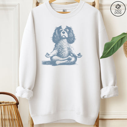 Cavalier King Charles Spaniel Meditate Yoga Sweatshirt