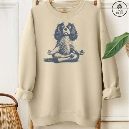 Cavalier King Charles Spaniel Meditate Yoga Sweatshirt