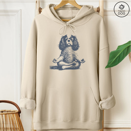 Cavalier King Charles Spaniel Meditate Yoga Hoodie Sand Taco-Dog