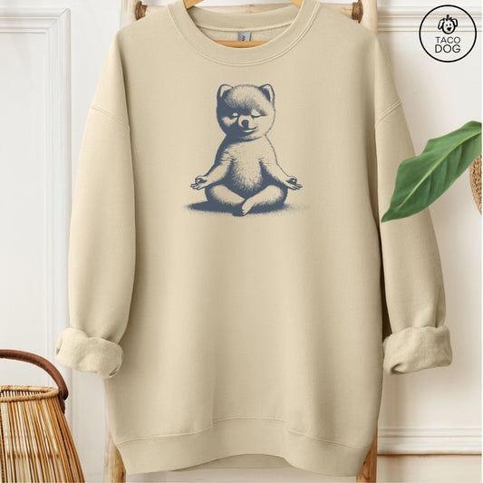 Pomeranian Meditate Yoga Sweatshirt