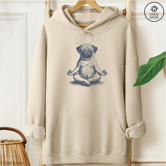 Pug Meditate Yoga Hoodie