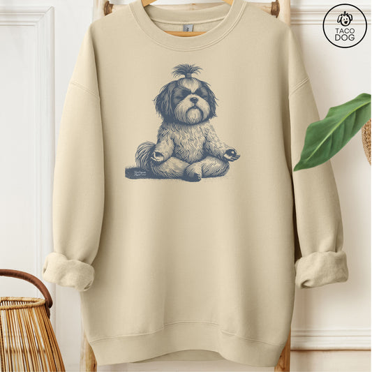 Shih Tzu Meditate Yoga Sweatshirt