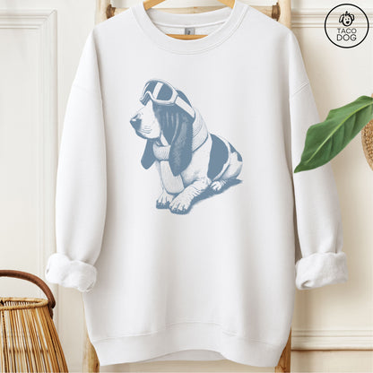 Basset Hound Winter Sport Sweatshirt