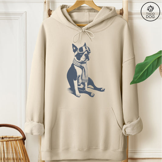 Boston Terrier Winter Sport Hoodie