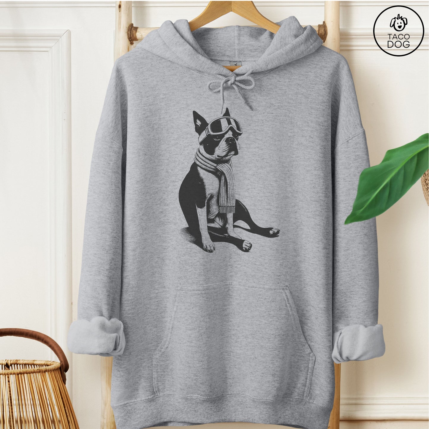 Boston Terrier Winter Sport Hoodie