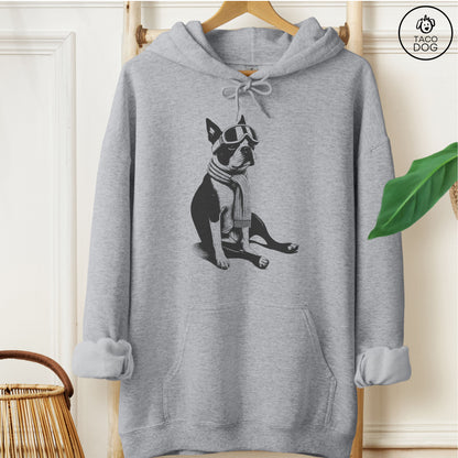 Boston Terrier Winter Sport Hoodie