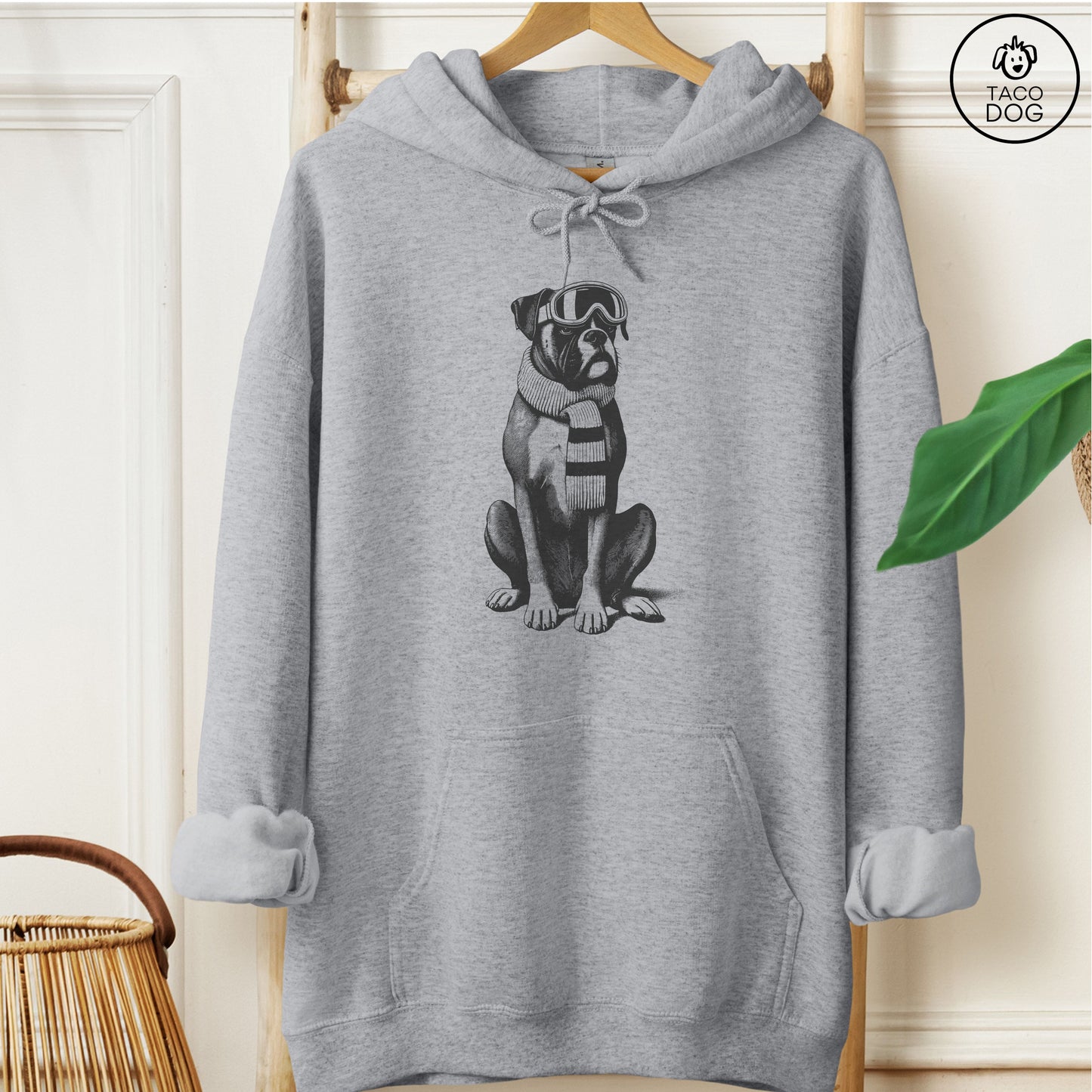Boxer Dog Winter Sport Hoodie