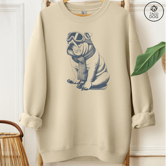 English Bulldog Winter Sport Sweatshirt