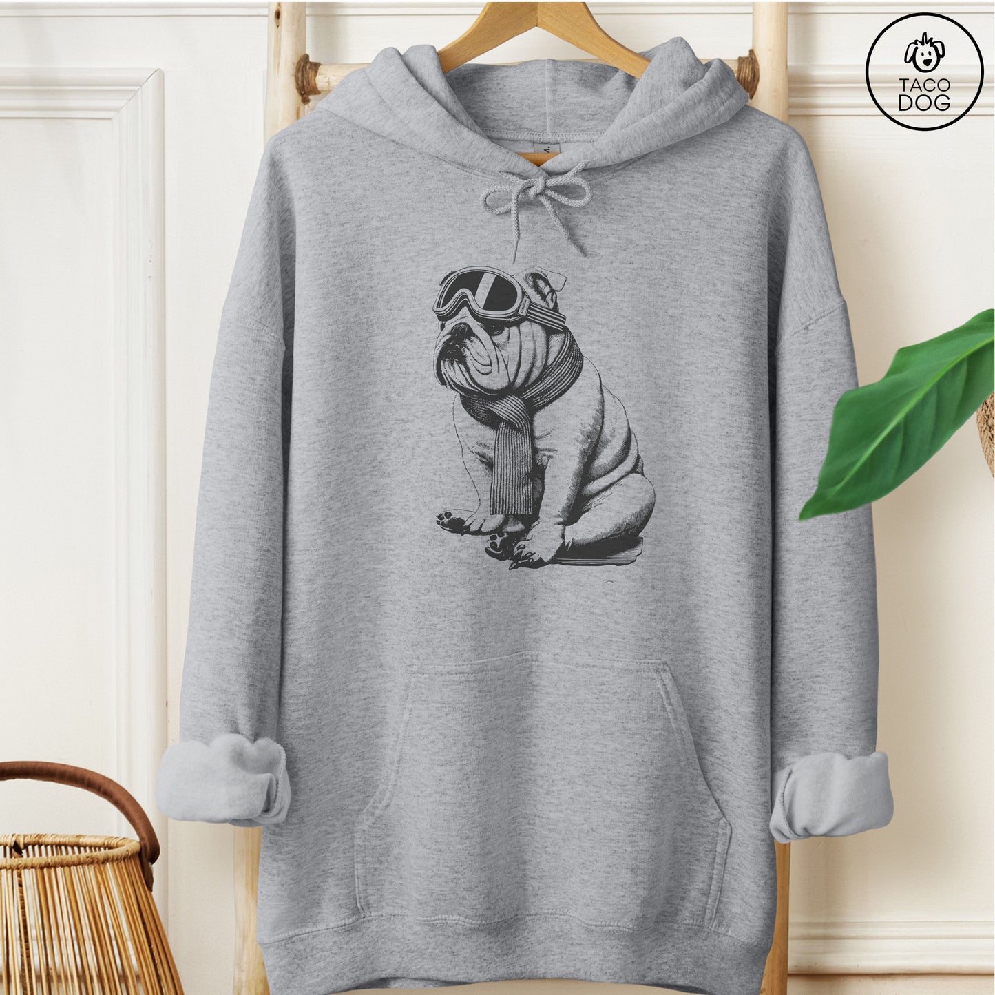 English Bulldog Winter Sport Hoodie