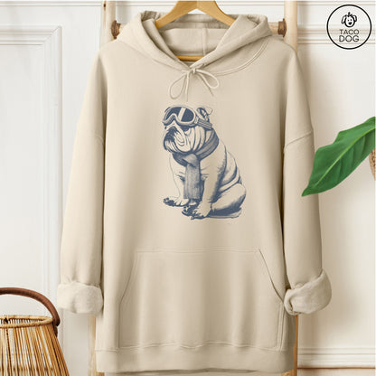 English Bulldog Winter Sport Hoodie
