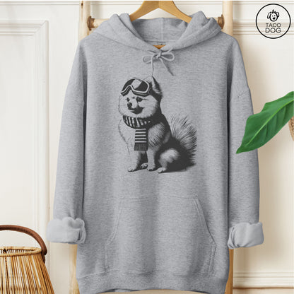 Pomeranian Winter Sport Hoodie