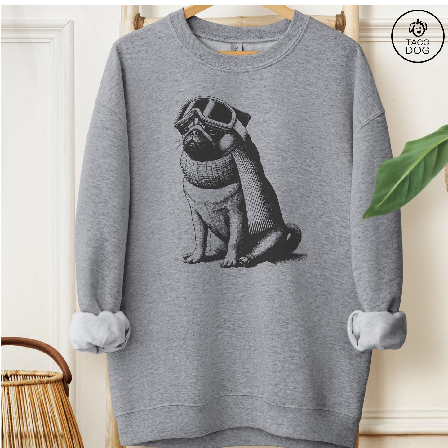 Pug Winter Sport Sweatshirt