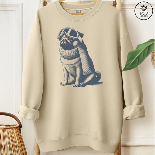 Pug Winter Sport Sweatshirt