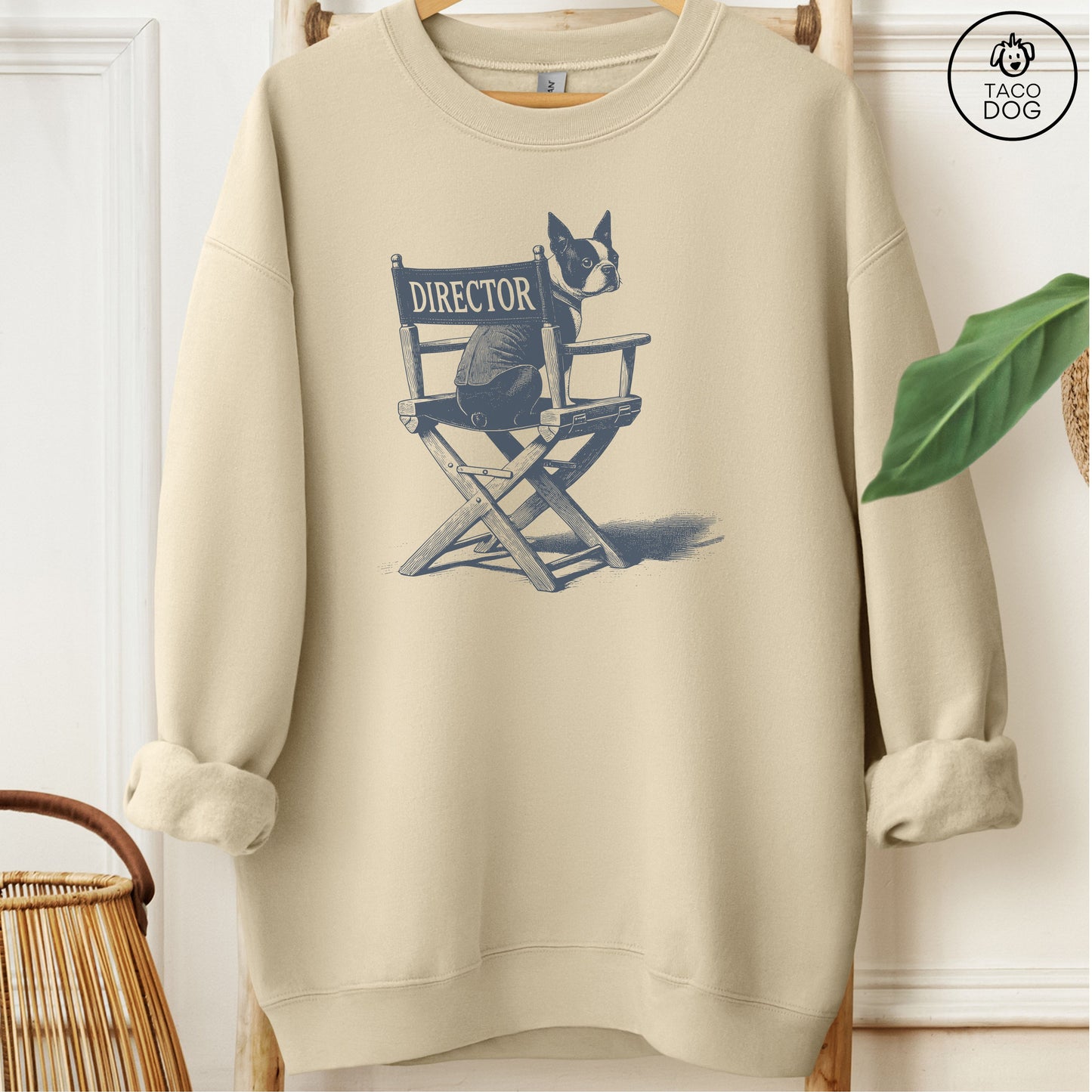 Boston Terrier Director Chair Sweatshirt