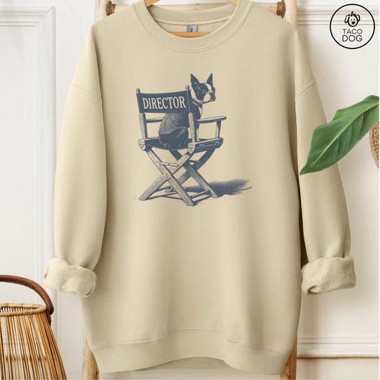 Boston Terrier Director Chair Sweatshirt