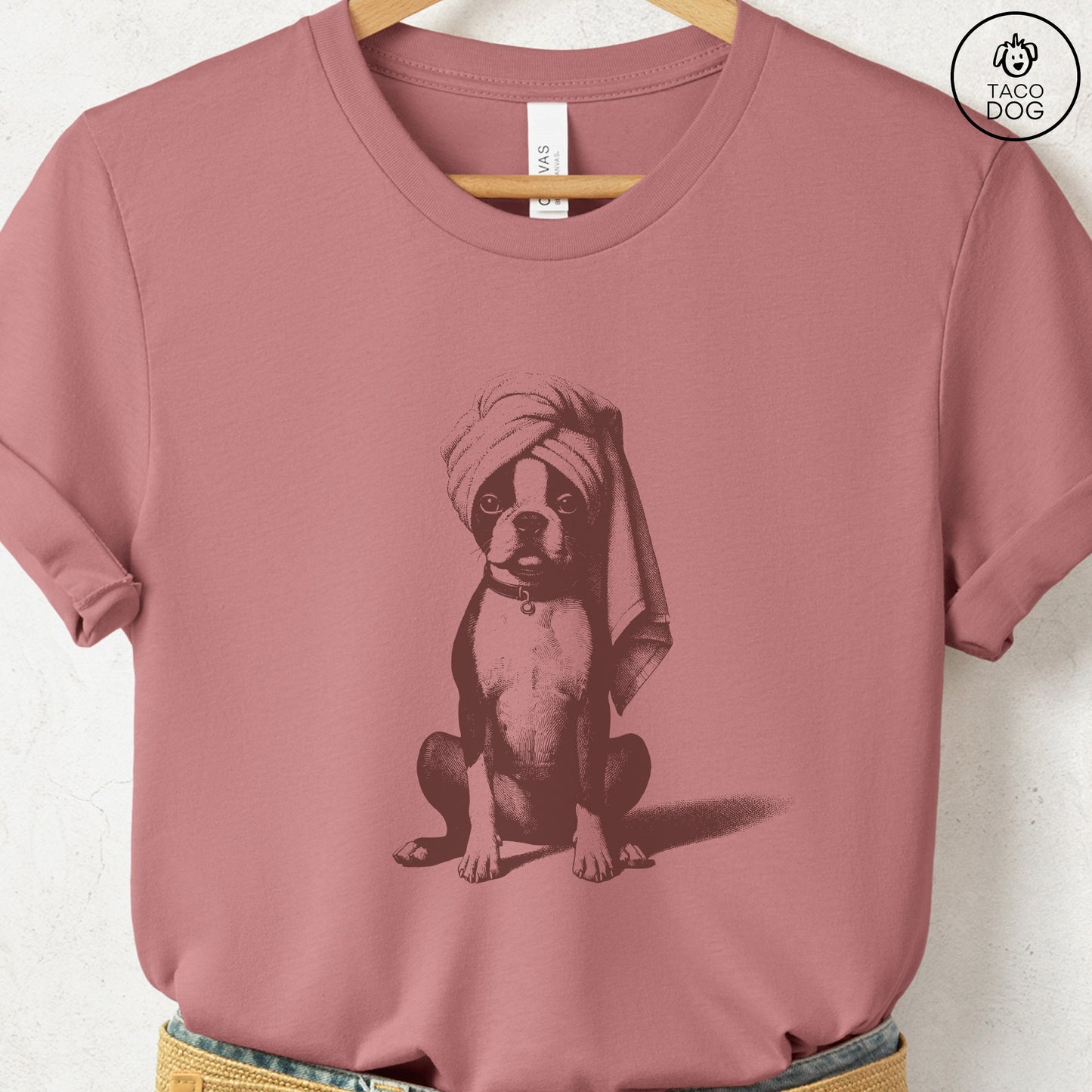 Boston Terrier Spa Bath T-Shirt