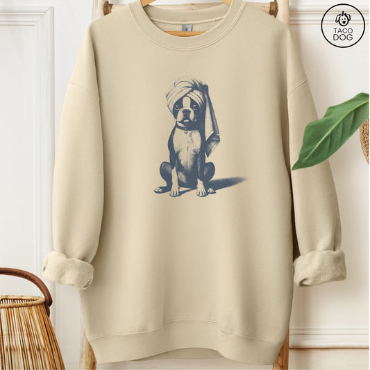 Boston Terrier Spa Bath Sweatshirt