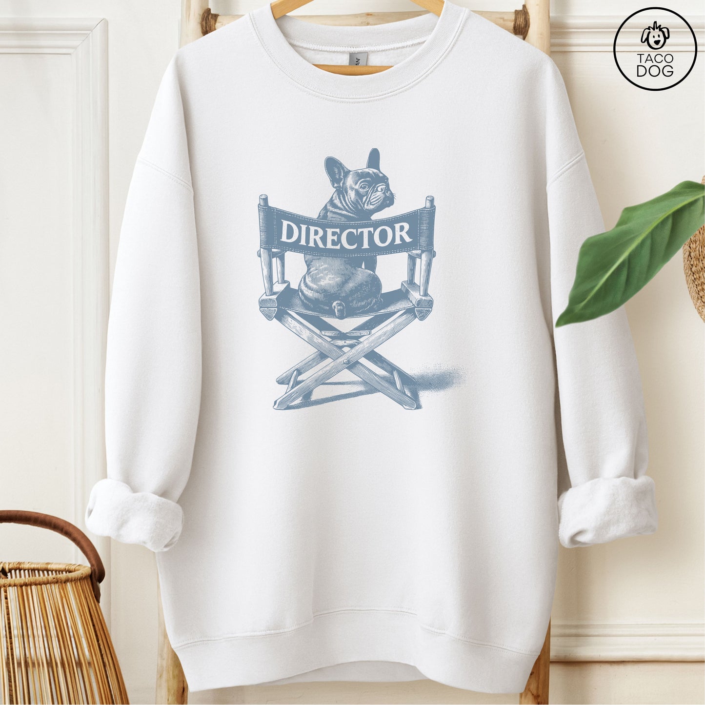 French Bulldog Frenchie Director Chair Sweatshirt
