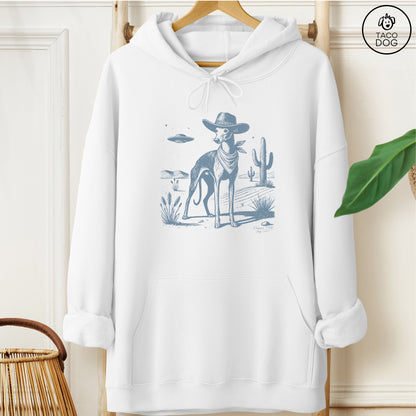 Italian Greyhound Whippet Ink Cowboy UFO Hoodie