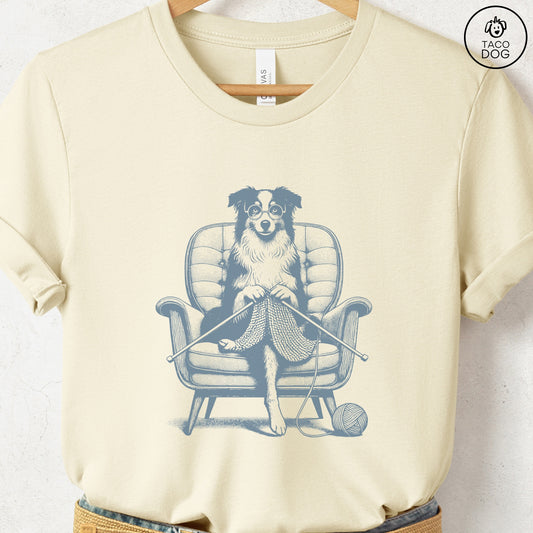 Australian Shepherd Aussie Knitting T-Shirt