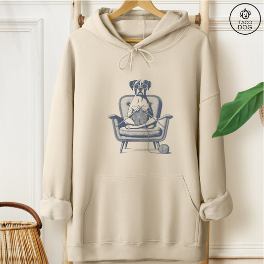 Boxer Dog Knitting Hoodie