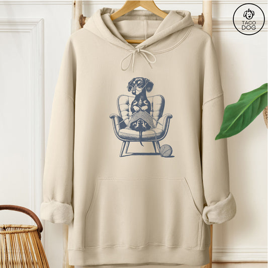Dachshund Knitting Hoodie