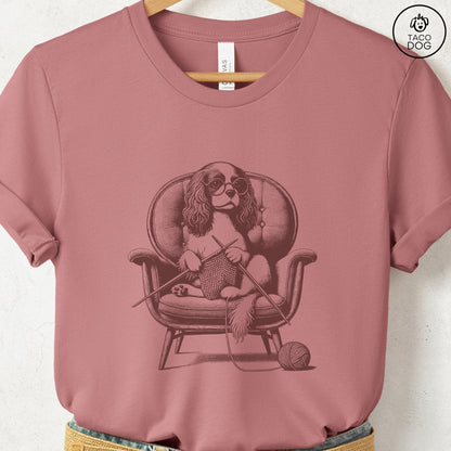 Cavalier King Charles Spaniel Knitting T-Shirt
