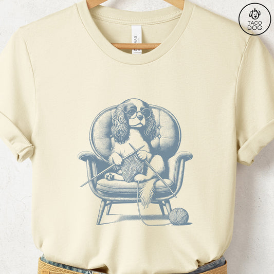 Cavalier King Charles Spaniel Knitting T-Shirt