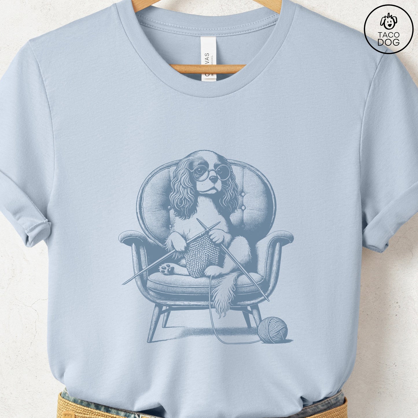 Cavalier King Charles Spaniel Knitting T-Shirt