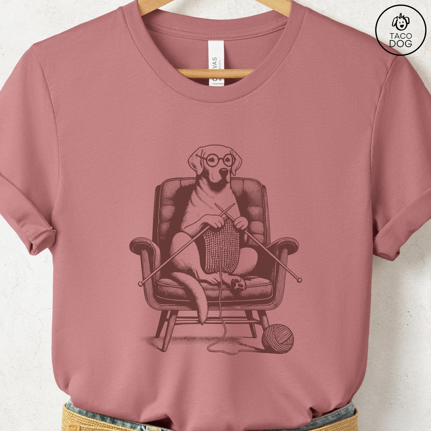 Labrador Retriever Knitting T-Shirt