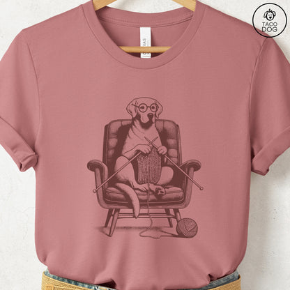 Labrador Retriever Knitting T-Shirt