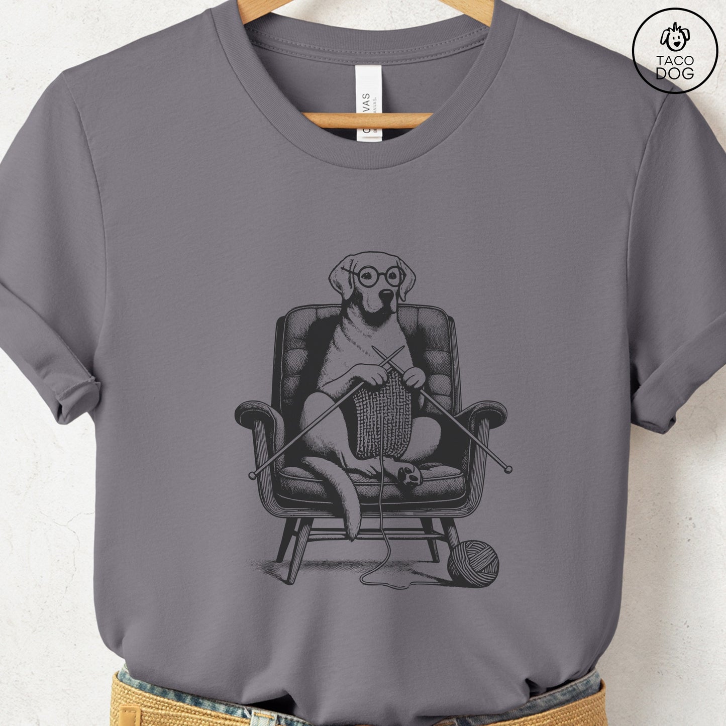 Labrador Retriever Knitting T-Shirt