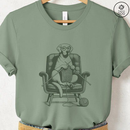 Labrador Retriever Knitting T-Shirt