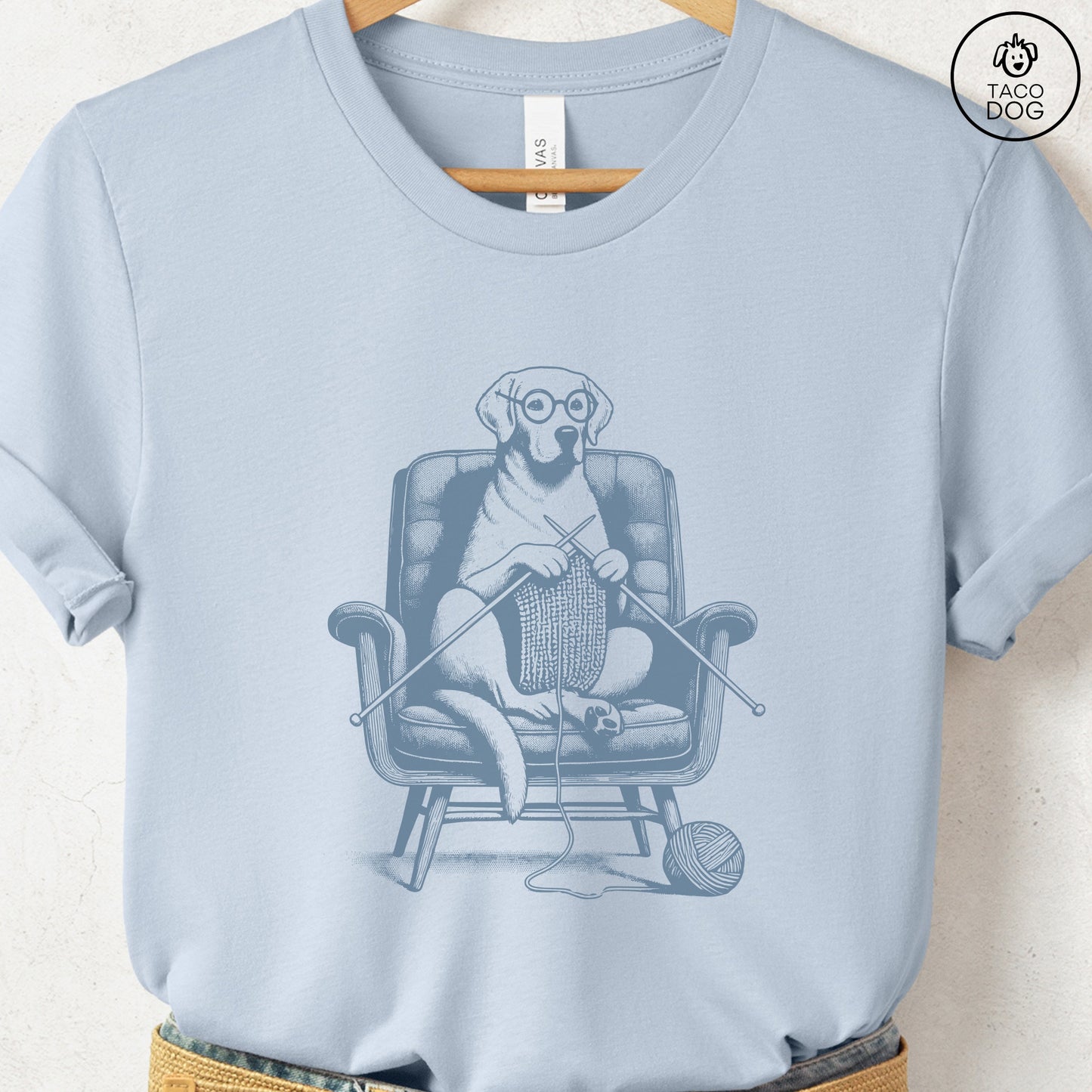 Labrador Retriever Knitting T-Shirt