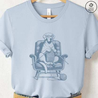 Labrador Retriever Knitting T-Shirt