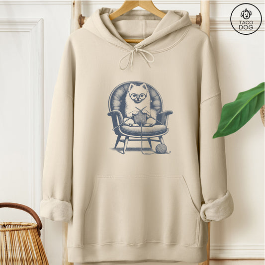 Pomeranian Knitting Hoodie