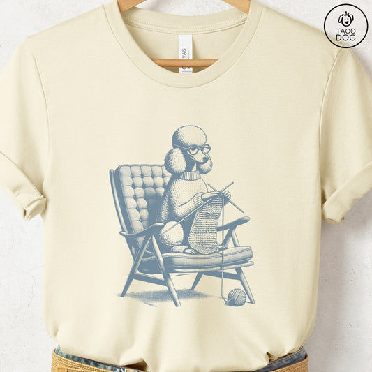 Poodle Knitting T-Shirt