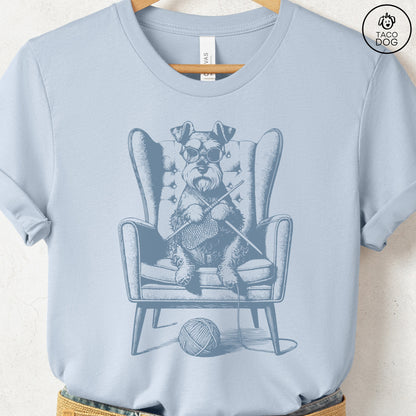 Schnauzer Knitting T-Shirt