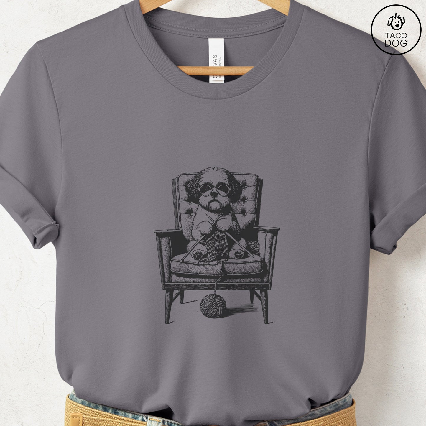 Shih Tzu Knitting T-Shirt