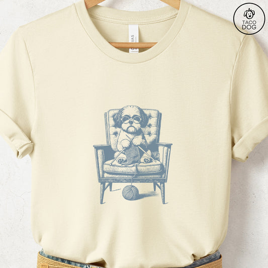 Shih Tzu Knitting T-Shirt