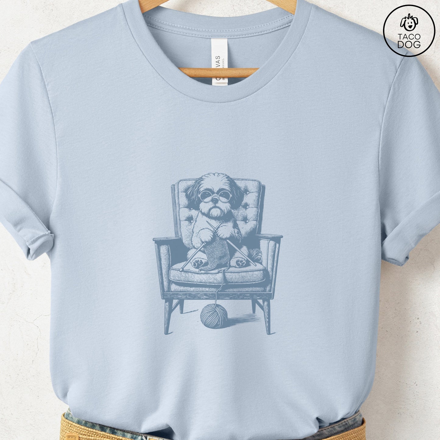 Shih Tzu Knitting T-Shirt
