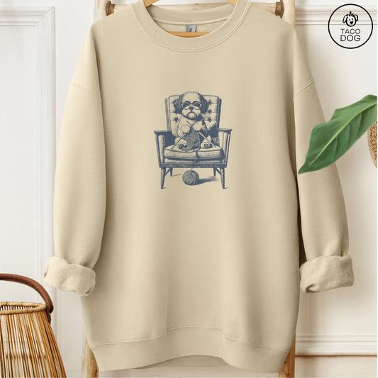 Shih Tzu Knitting Sweatshirt